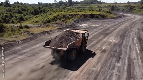 truck on the road