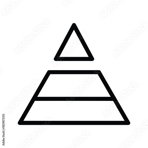 Tiered Pyramid Structure Outline Icon
