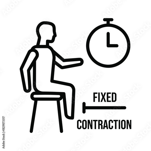 Fixed Muscle Contraction Exercise Diagram