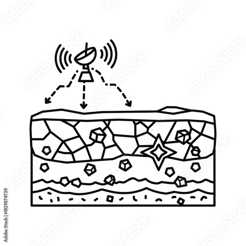 Remote Sensing Geophysical Survey and Subsurface Exploration Icon