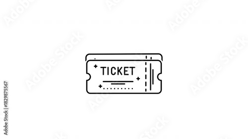 animation icon Two tickets for a show or event.