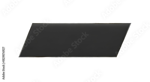 Wallpaper Mural A solid black rectangular shape with sharp edges and a shadow casting effect, presenting a minimalist and abstract geometric form Torontodigital.ca