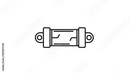 Minimalist surge arrester line drawing for electrical safety and protection applications showcasing modern design and precision engineering solutions, Generative AI.