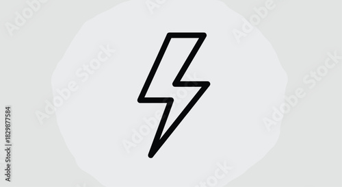 Dynamic lightning bolt icon for energy power or speed concepts in sleek modern design projects or technology presentations for impactful visuals, Generative AI.