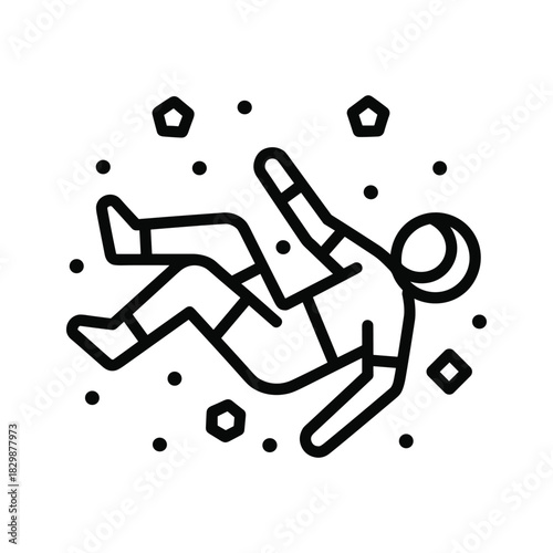 Astronaut Floating in Space Icon