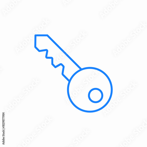 key simple icon sign vector