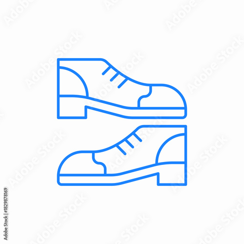 leather male shoes icon sign vector