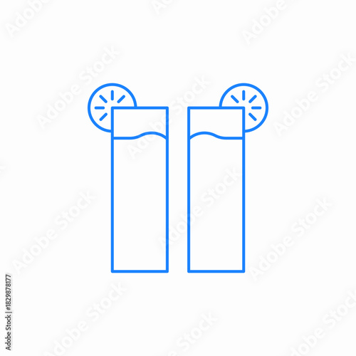 lemonade for two icon sign vector