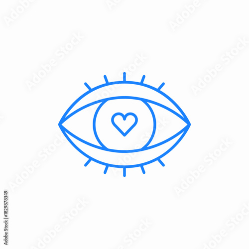 love in sight icon sign vector