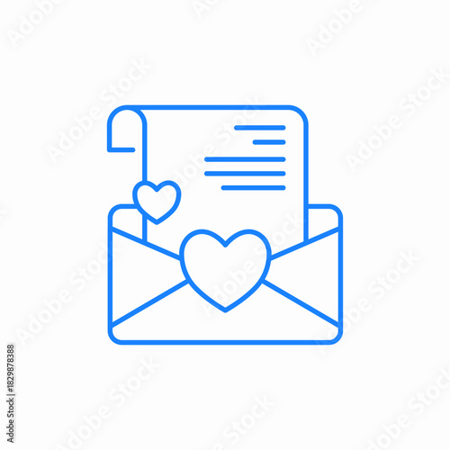 love letter icon sign vector