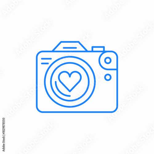 love story photography icon sign vector