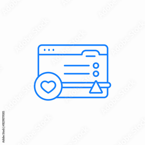 online dating profile icon sign vector