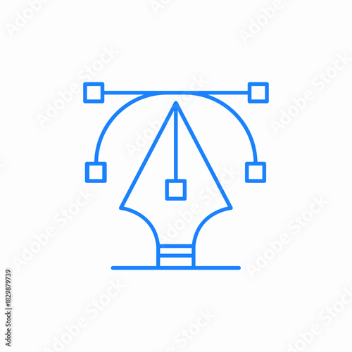 pen tool vector icon sign vector