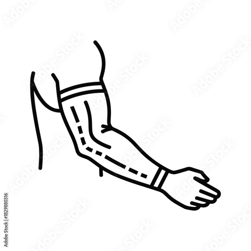 Blood Draw Arm Outline Icon