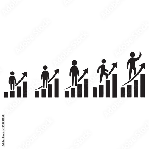 success chart statistic business profit vector 