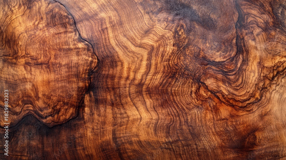 Naklejka premium Close up of a textured wooden surface with natural grain patterns and color variations