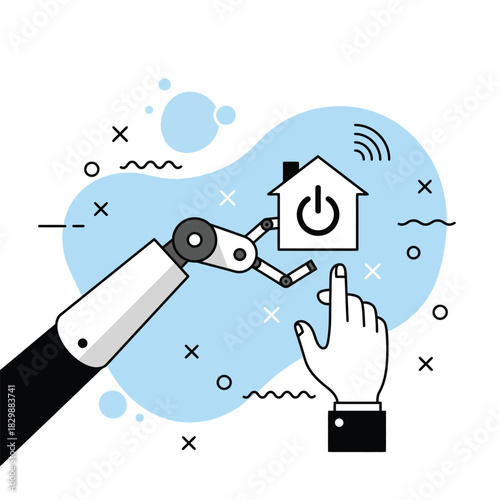 Robotic Arm and Human Hand Smart Home Automation