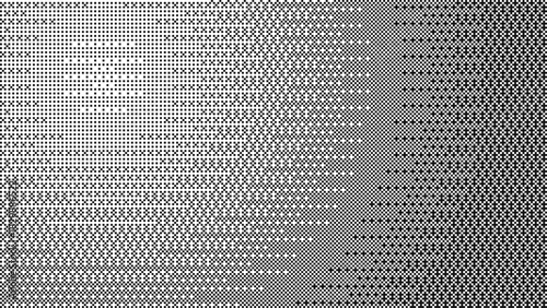 Retro pixel dither gradient with abstract halftone grid for vintage game inspired digital background design