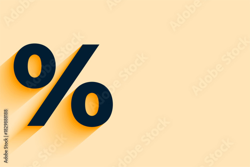 eye-catching percentage sign background for calculating deduction