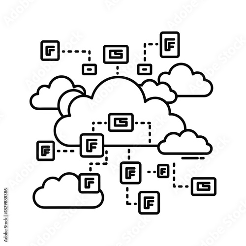 Cloud Computing Network Architecture with Distributed Data and File Nodes