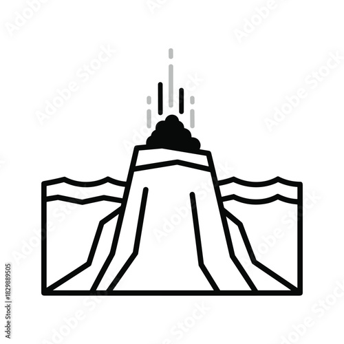 Volcano Eruption Icon