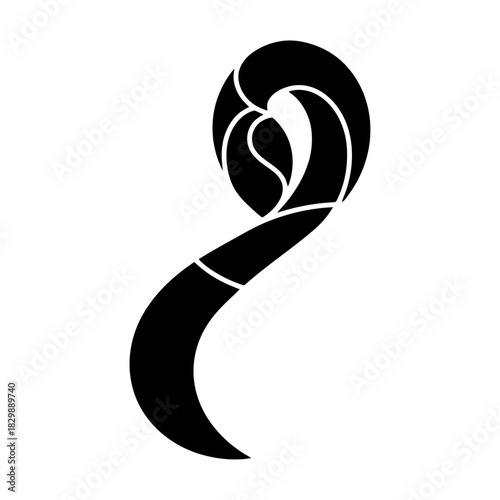 Abstract koru fern frond symbol Vector, illustration