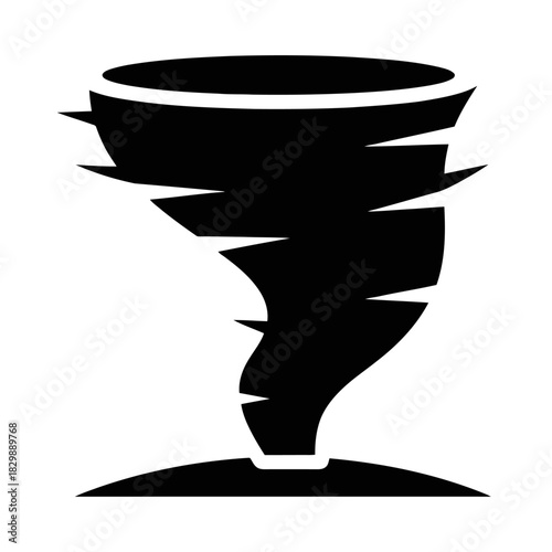 Tornado icon weather disaster Vector, illustration