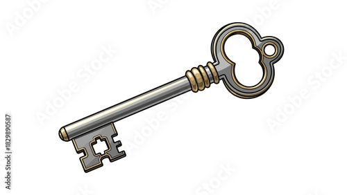 Vintage key illustration showcasing classic design and elegance
