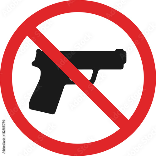 No weapon allowed prohibited sign.