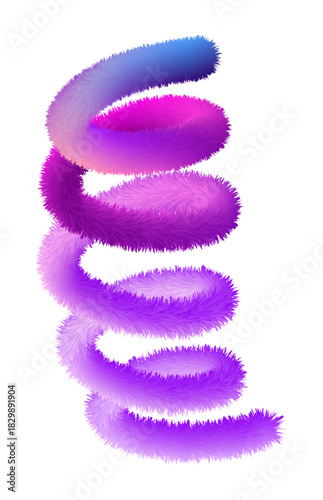 Vibrant purple and blue gradient spring coil