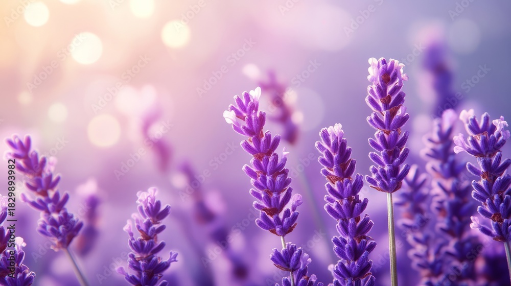 Naklejka premium Beautiful lavender flowers in full bloom creating a serene and calming atmosphere