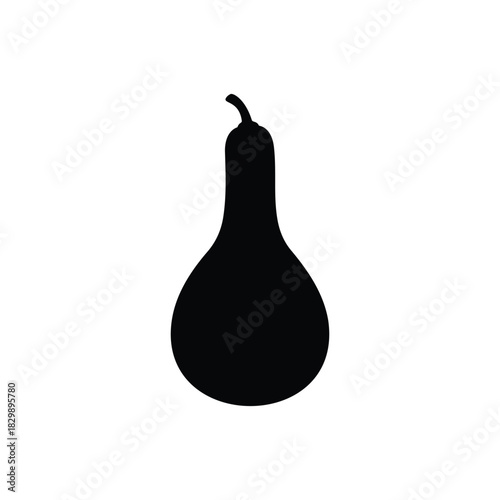 Bottle gourd silhouette icon vector flat illustration design.