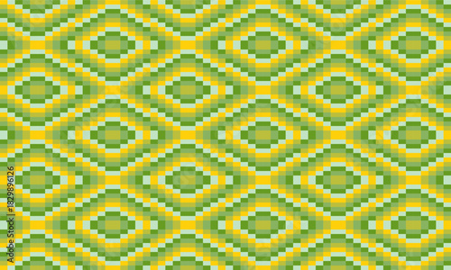 vintage brown green orange rectangle arrange in diamond patchwork repeat seamless style design for fabric print or t-shirt paint or backdrop wall