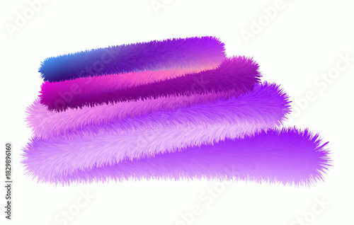 Abstract purple fuzzy brush stroke element