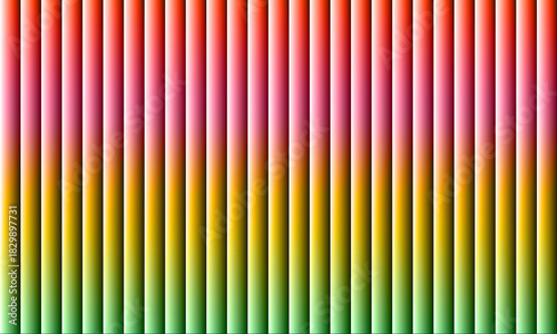 Red Pink Yellow Green Vertical Cylinder Gradient Abstract Background.