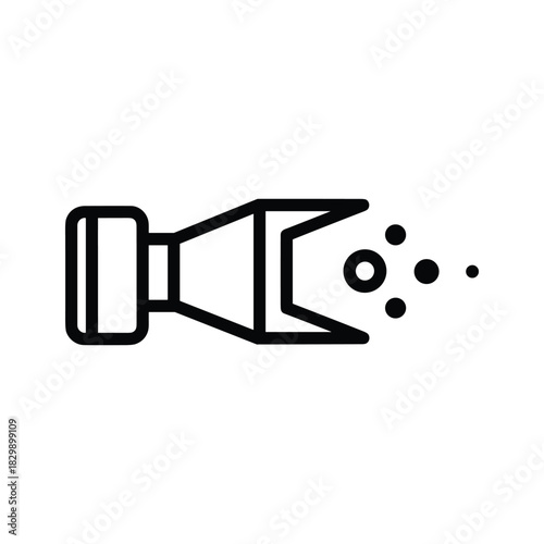 Vector Icon of a Device Emitting Spray or Particles