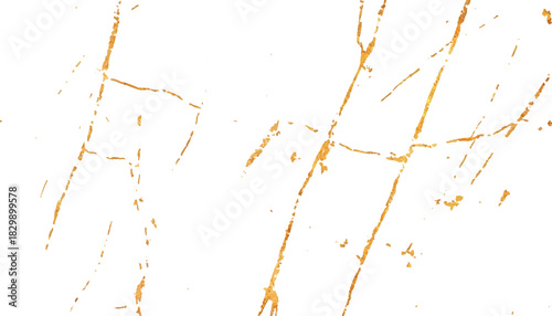 Vector gold lines isolated on white background. Scratch grunge urban background. Distressed overlay texture. Grunge background. Abstract illustration texture of cracks, chips,