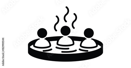  “Fish icon set featuring bold black and white silhouette designs with simple aquatic shapes, perfect for seafood branding, marine symbols, fishing graphics, underwater themes and minimal illustration