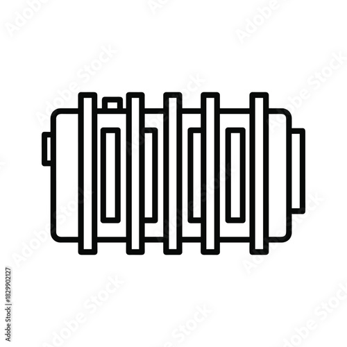 Radiator or heating element outline icon