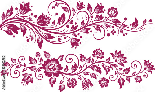 Floral Embellishments:  Intricate floral patterns. perfect for adding a touch of elegance to any design, these ornate flourishes and decorative elements evoke beauty and refinement.