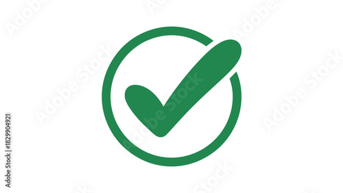 A green check mark inside a green circle on a white background indicating completion or approval status