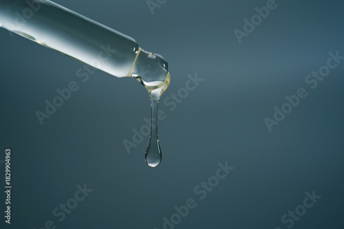 Cosmetic pipette dropping serum or facial oil