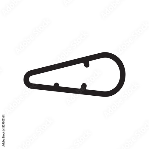 Snowman nose outline vector flat illustration design