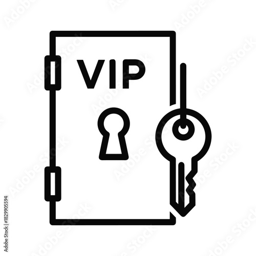 VIP Door with Key Icon