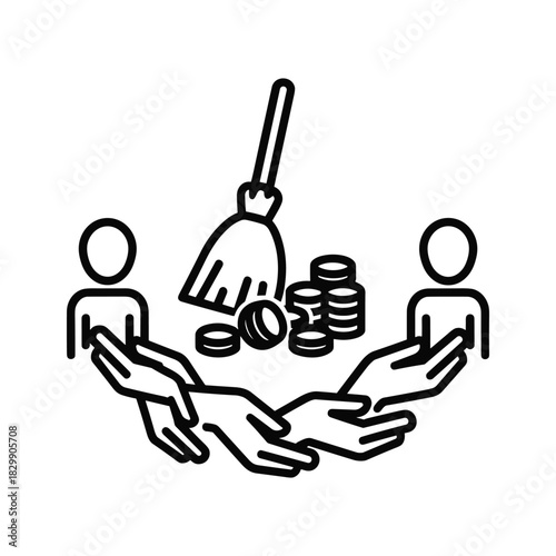 Collaborative Fundraising and Resource Sharing Icon