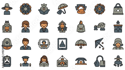 Collection of British cultural icons and symbols.