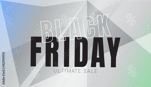 Black Friday. Modern geometric banner. Sale design. Vector.