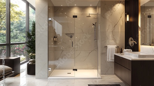 Luxury modern bathroom interior design high resolution picture