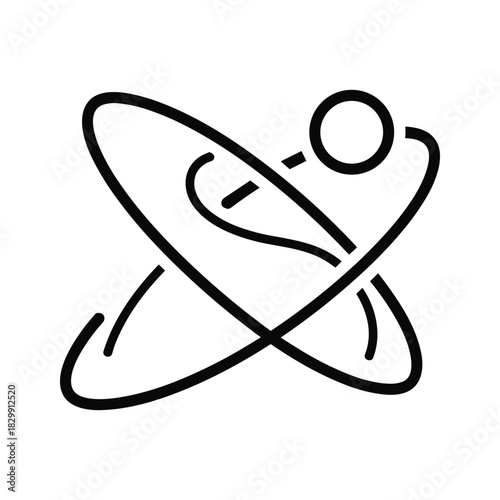 Abstract Dynamic Orbiting Figure Icon