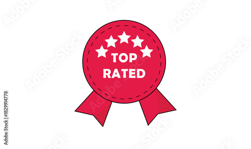 Top Rated badge design vector illustration